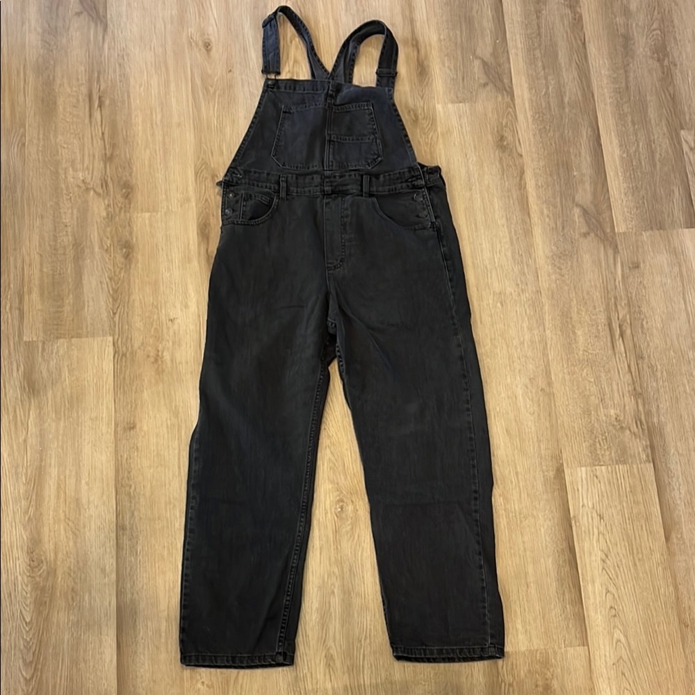 We The Free Charcoal Denim Overalls